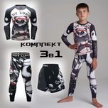 Дитячий Комплект 3в1. Компресійний костюм : Рашгард, шорти, легенси