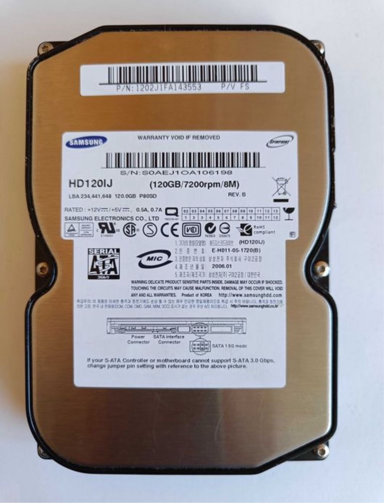 Жорсткий диск Samsung HD120IJ 120GB