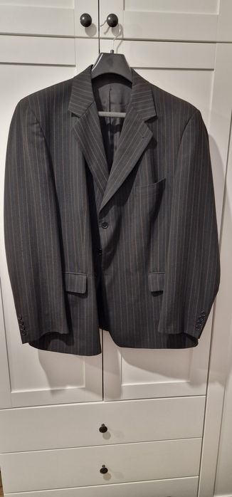 Garnitur męski 2 częściowy ciemny brąz rozmiar 182/122/102 wełna 65%