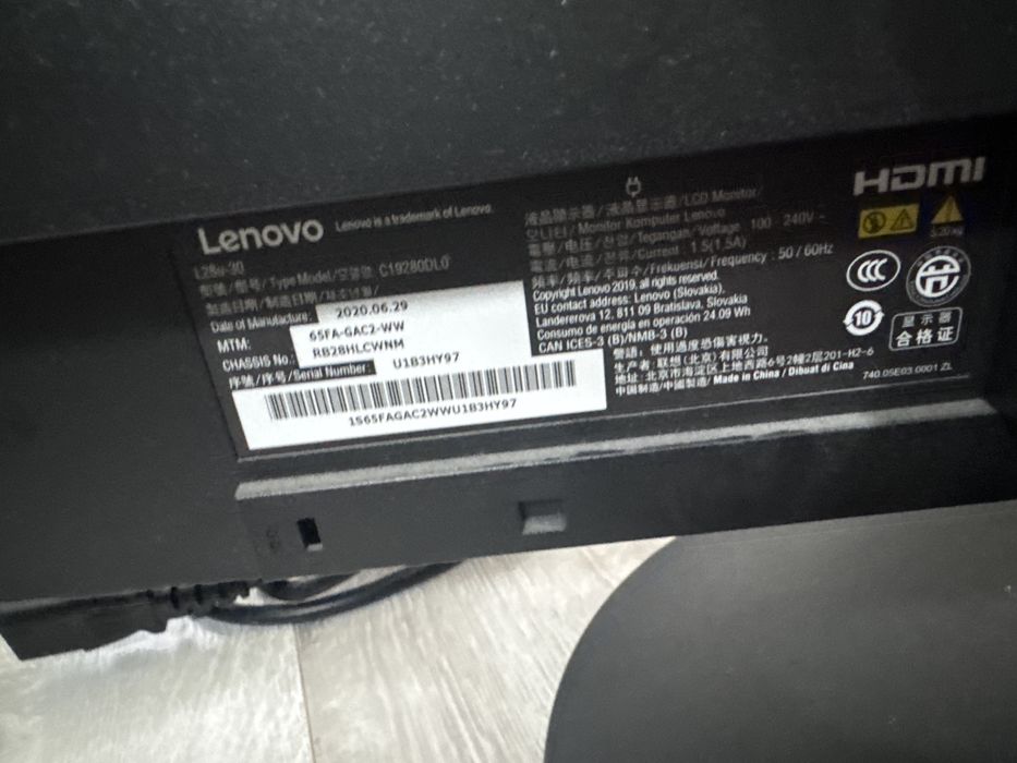 Monitor Lenovo 27 cali