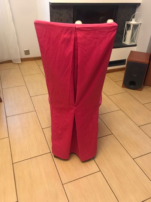 Różowe osłony na krzesła Dekoracje - 6 sztuk