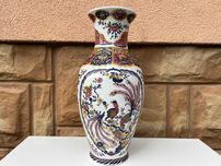 Ręcznie Malowany Wazon Na Kwiaty Porcelana Vintage B17