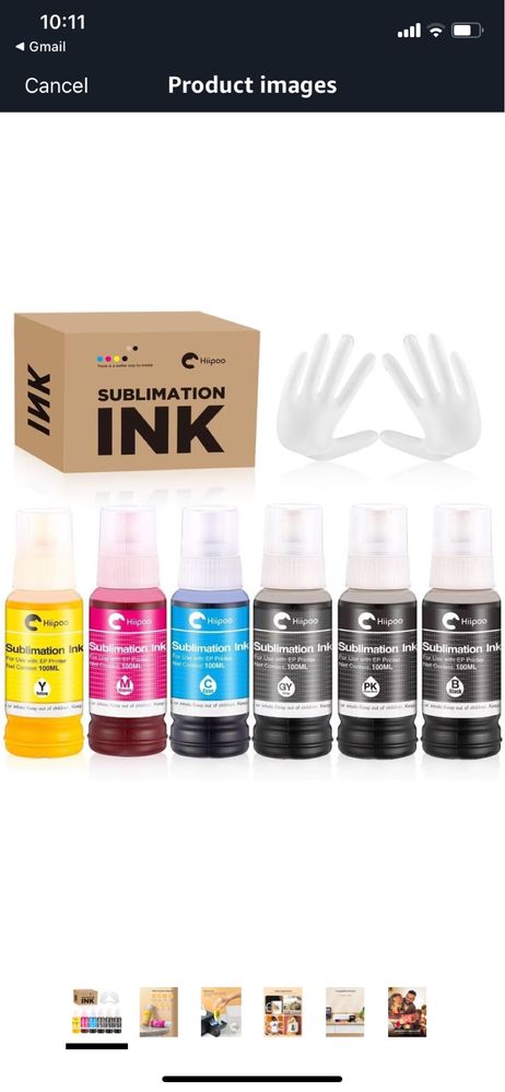 Tinta sublimação Hiipoo 600ml Epson ET-8500 / ET-8550