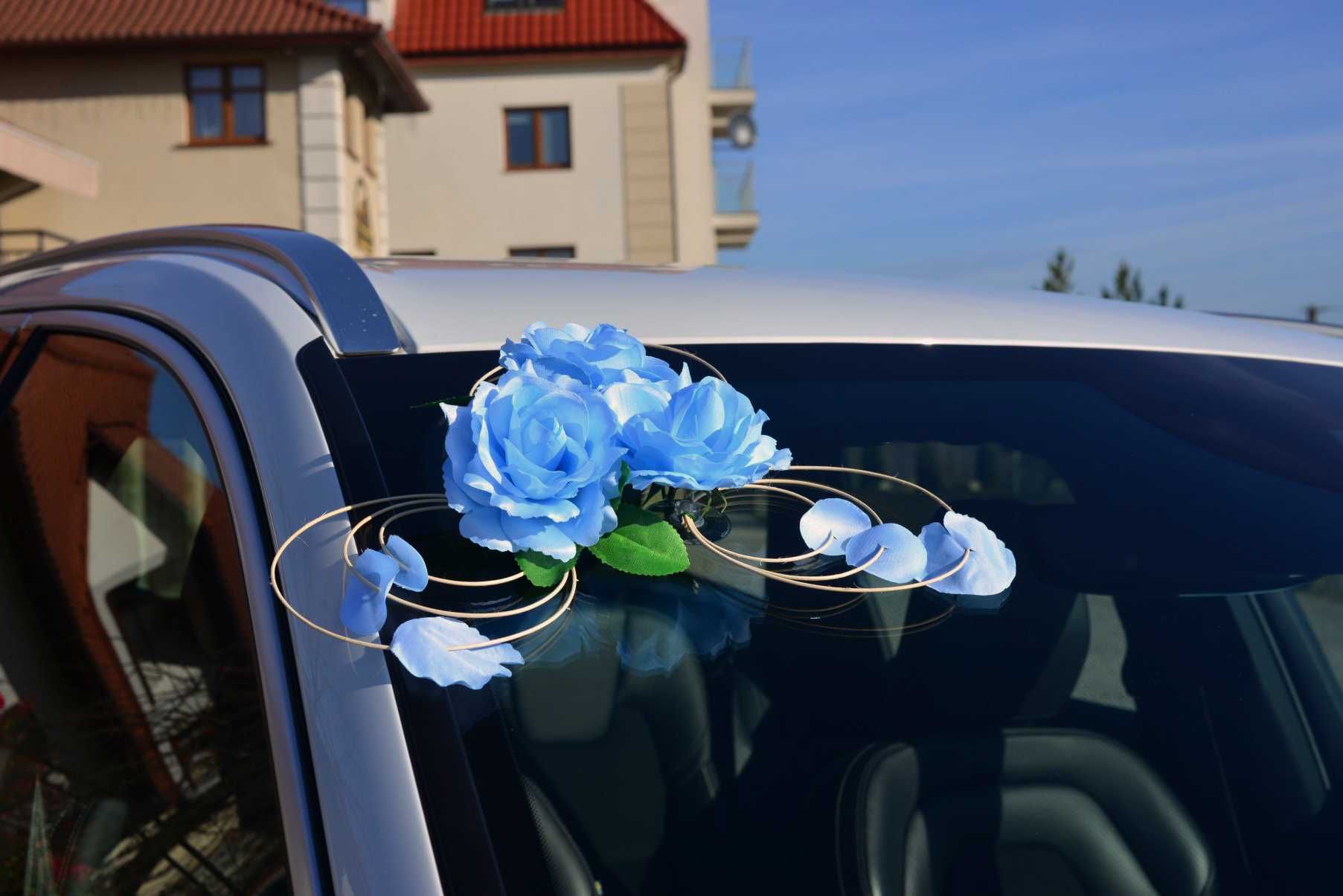 NOWA Elegancka dekoracja na auto samochód do ślubu RÓŻNE KOLORY 312