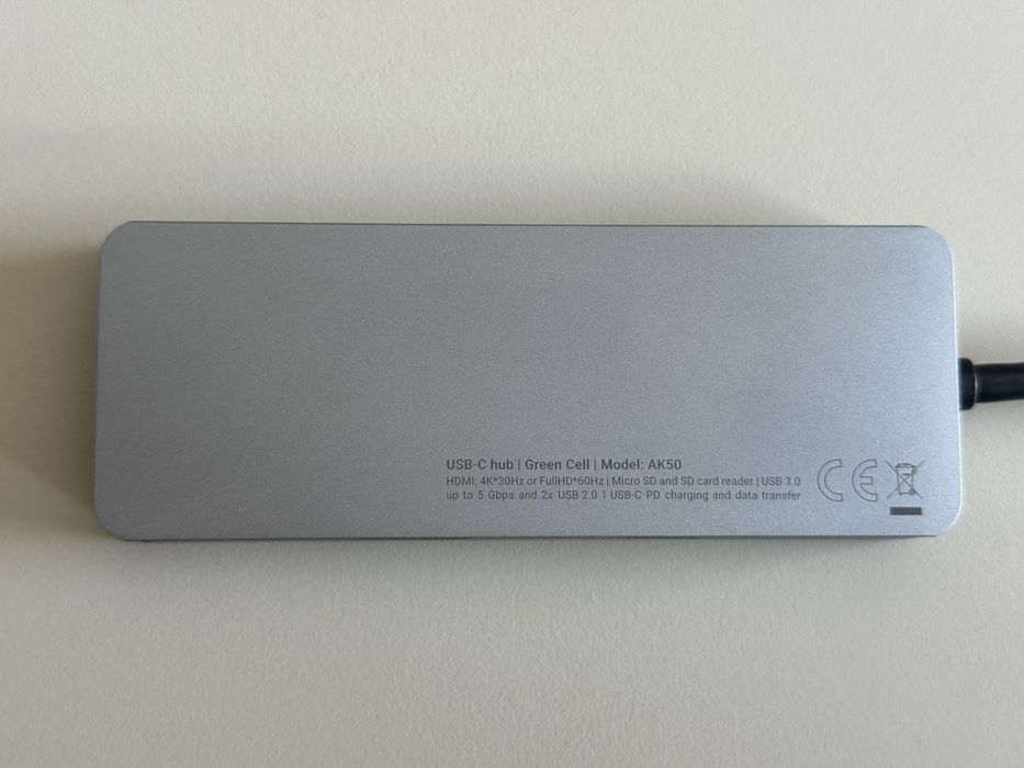 Stacja dokująca, Przejściówka, Adapter, HUB USB-C Green Cell 7 portów