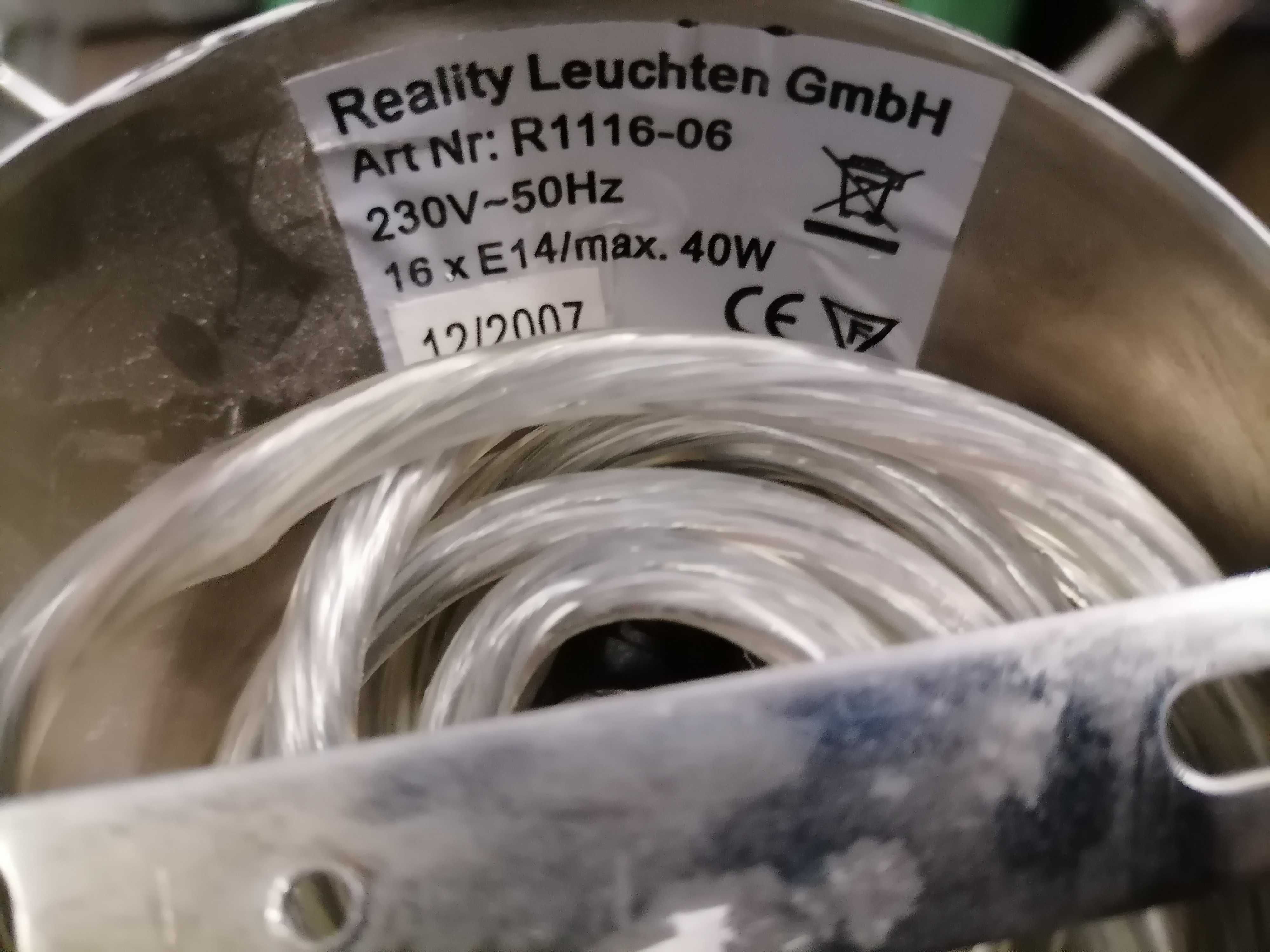 Lampa sufitowa żyrandol Reality R1116-06 – 16xE14, nowoczesny design