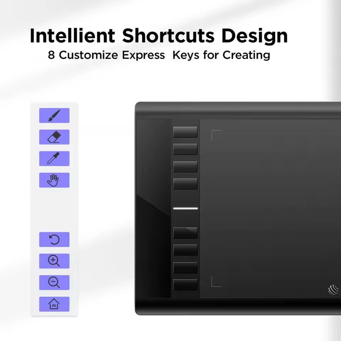 UGEE M708 графический планшет 10” с 8 клавишами + стилус 8192 уровней