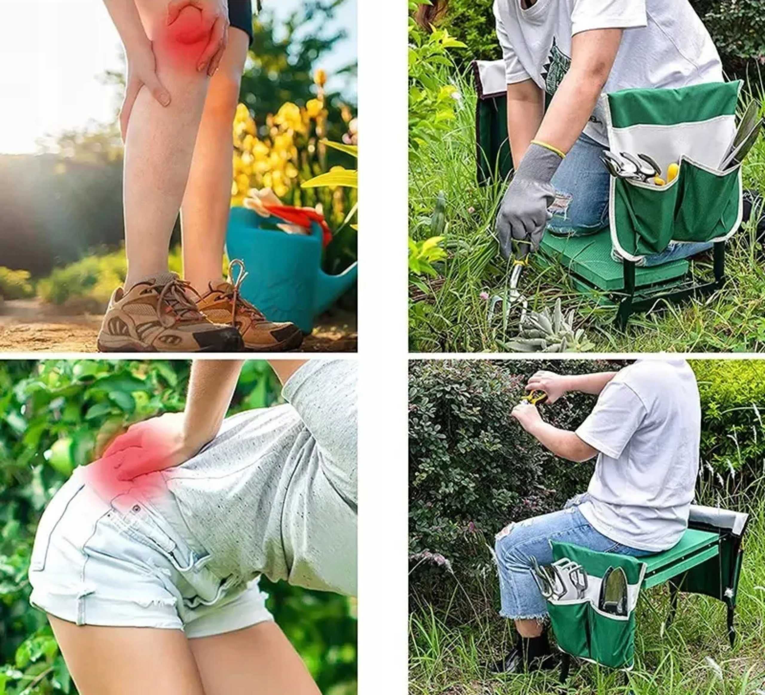 Klęcznik ogrodowy Taboret Krzesło składane 3w1 Zestaw Narzędzi +Gratis