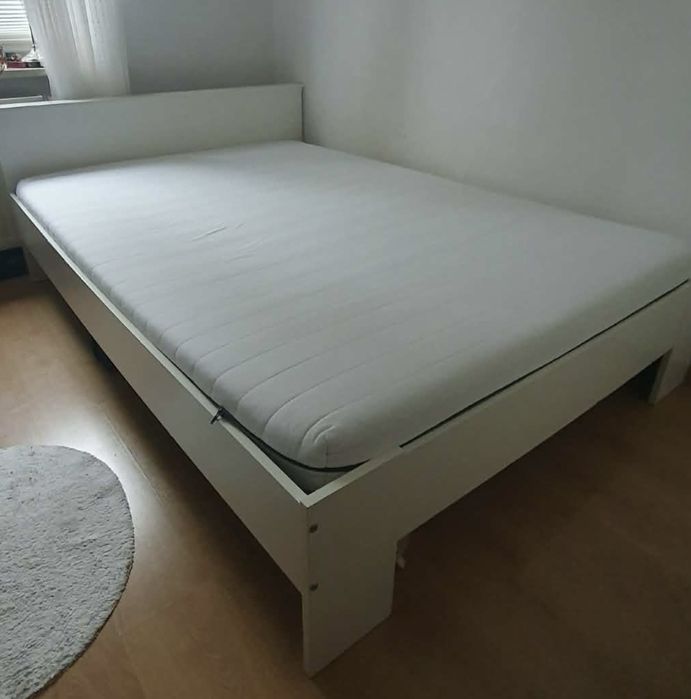 Łóżko Ikea białe 140 x 200 podwójne