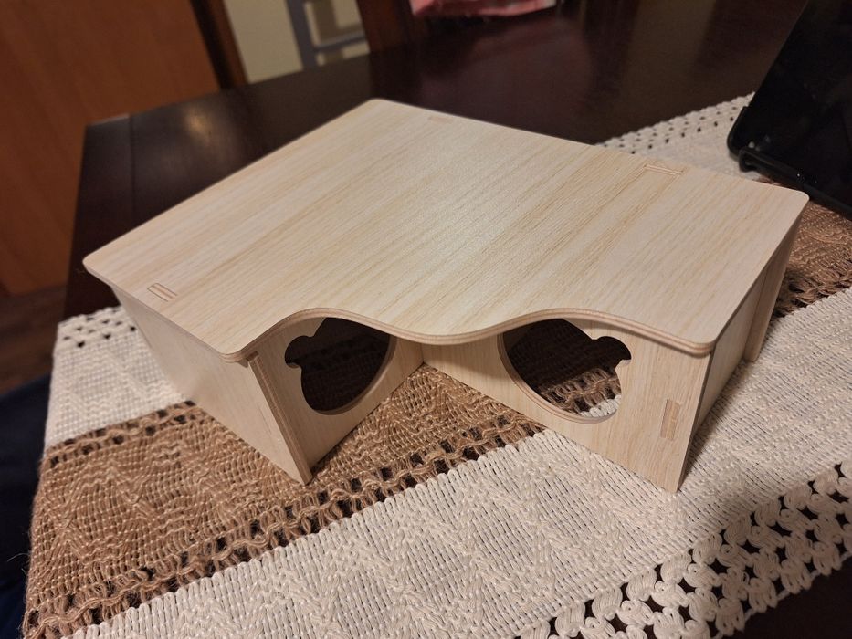 Domek dla chomika myszy gryzonia duzy drewniany