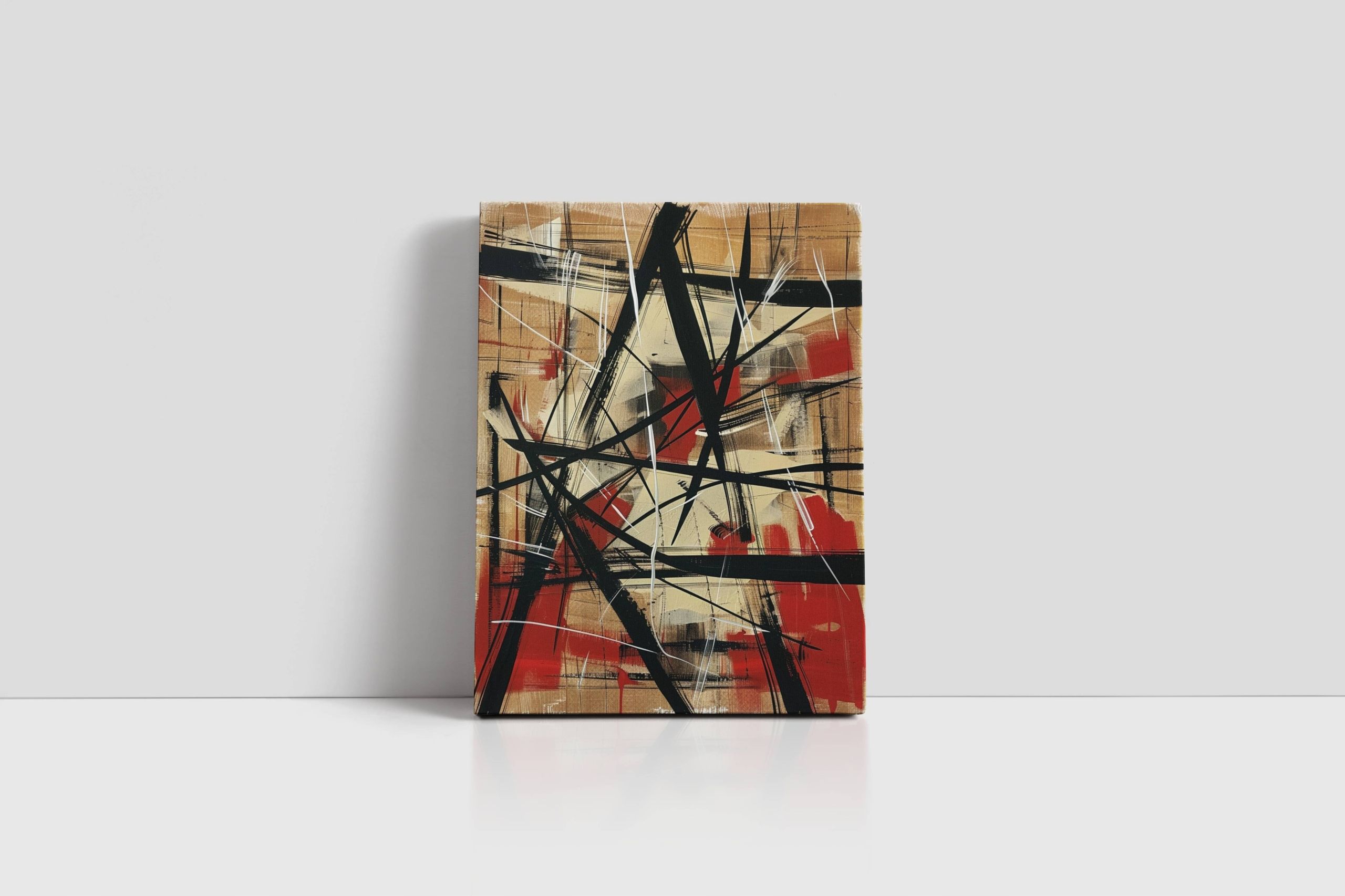 Obraz na płótnie "Abstrakcyjne Linie i Kolory" 75x100 cm