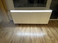Komoda bialy lakier połysk z oswietleniem Led