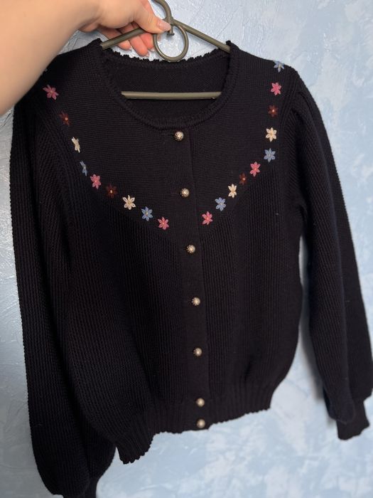 Вінтажний кардиган светр жіночий шерсть