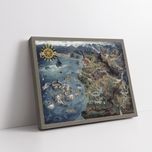 Відьмак 3, карта, Witcher 3, постер, картина на полотні
