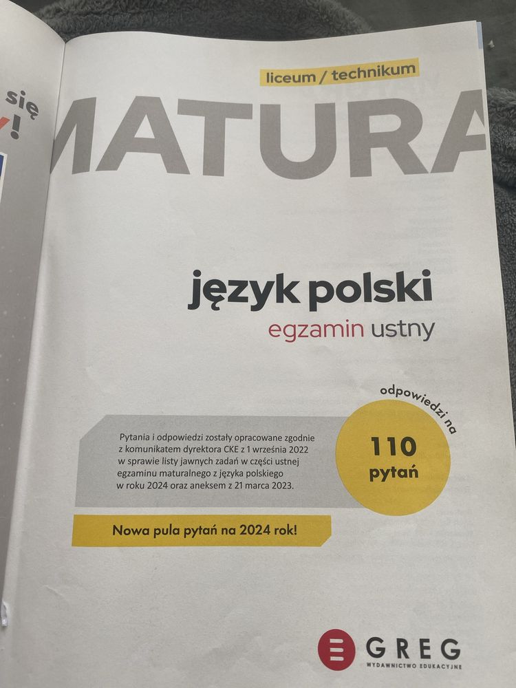 Matura ustna polski greg najnowsze wydanie 110