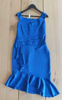 Sukienka na ramiączkach, 40/42, L/XL, niebieska