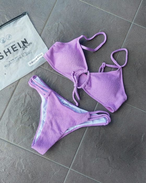 Strój kąpielowy bikini push up tłoczony L/XL Nowy Shein