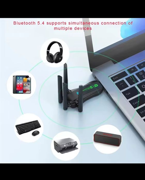 Adaptador USB WiFi + Bluetooth