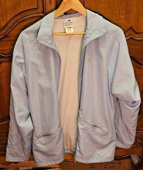 Błękitny niebieski dres kurtka bluza sportowa oversize