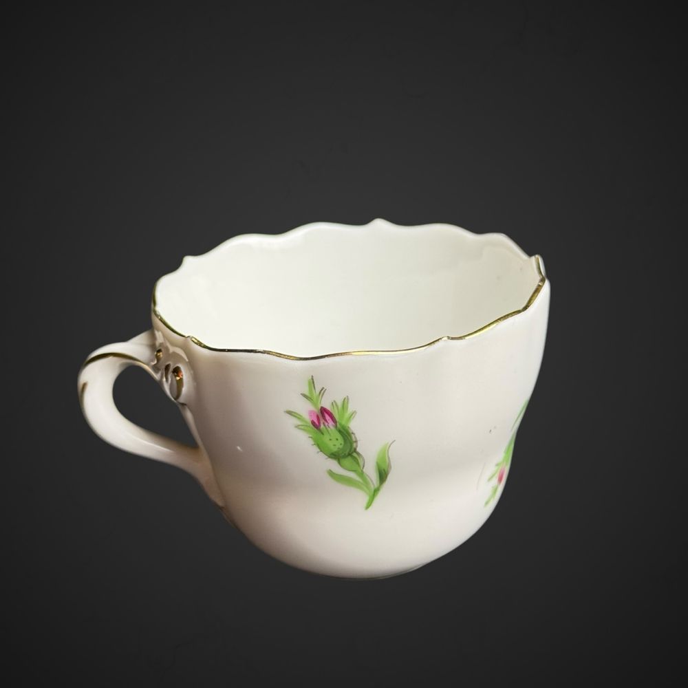 Filiżanka do mokki miśnia meissen róża złocenie B51/032908