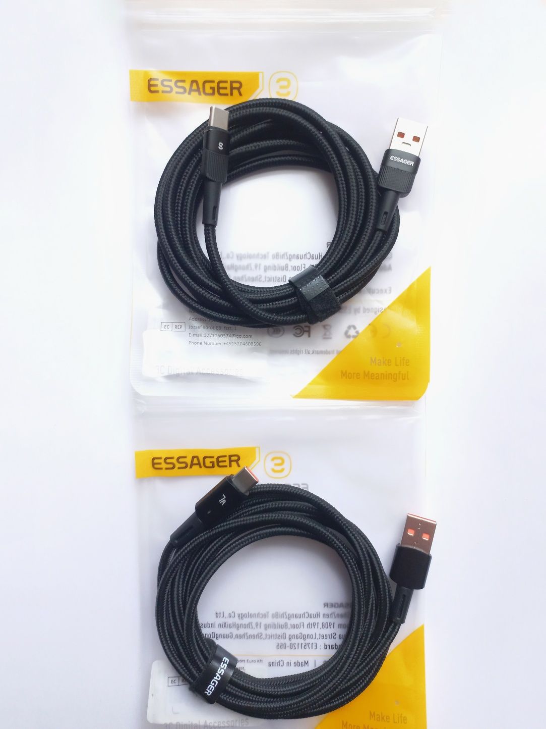 Кабель быстрой зарядки usb type-c  2м, разные варианты