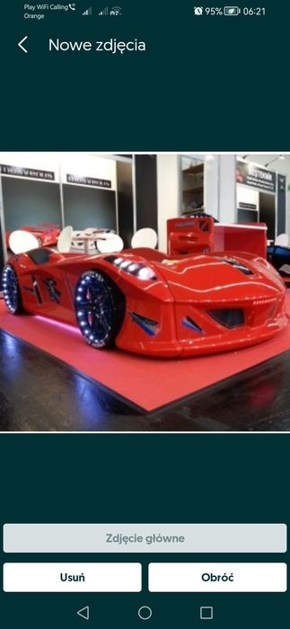 Łóżko samochód wyścigowy