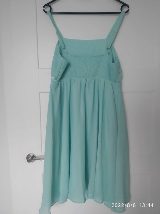Sukienka ciążowa elegancka wesele, chrzest, komunia r. 42 miętowa