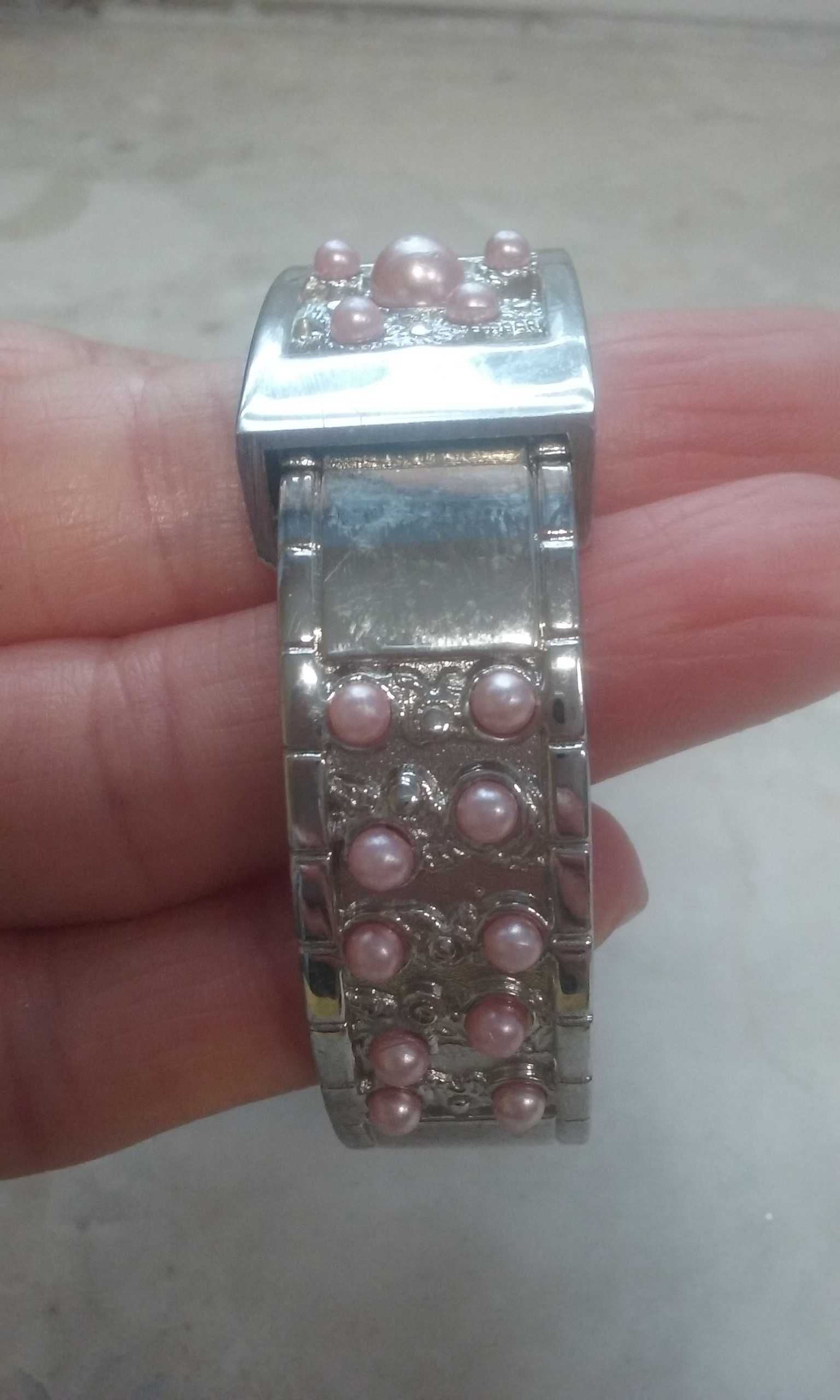 komplet kolczyki wisiorek bransoletka zegarek