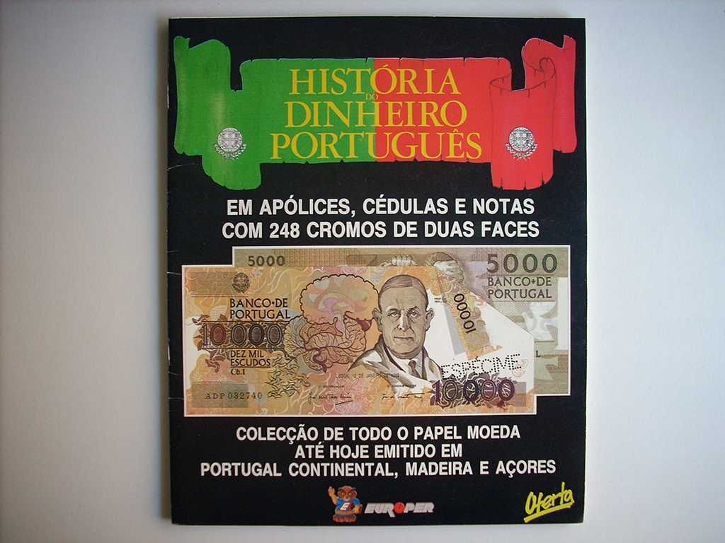 Caderneta Cromos Olá; História Dinheiro Português; Notas Banco Mundo