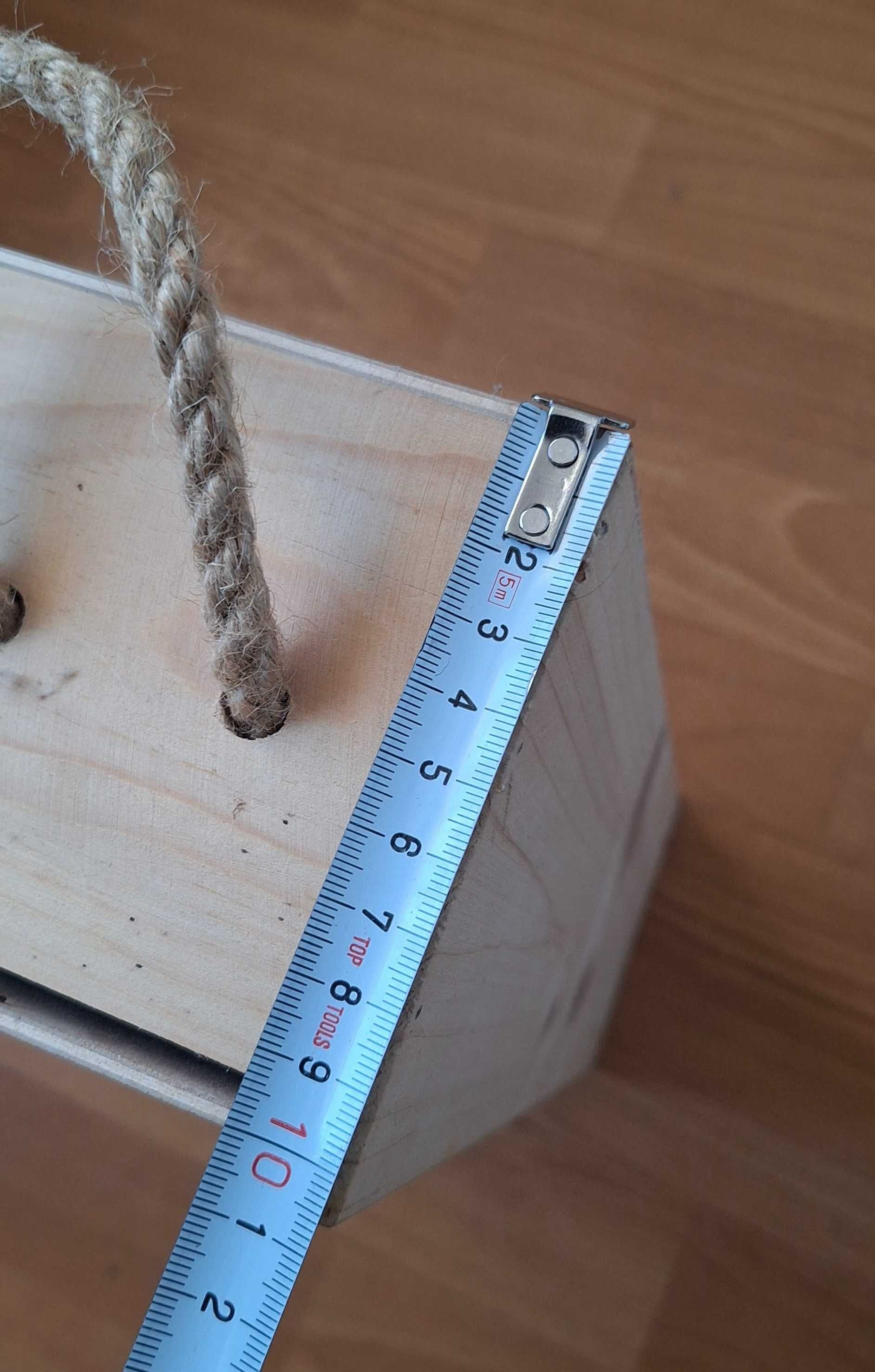 Drewniana skrzynka na butelkę wino drobiazgi DIY decoupage prezent
