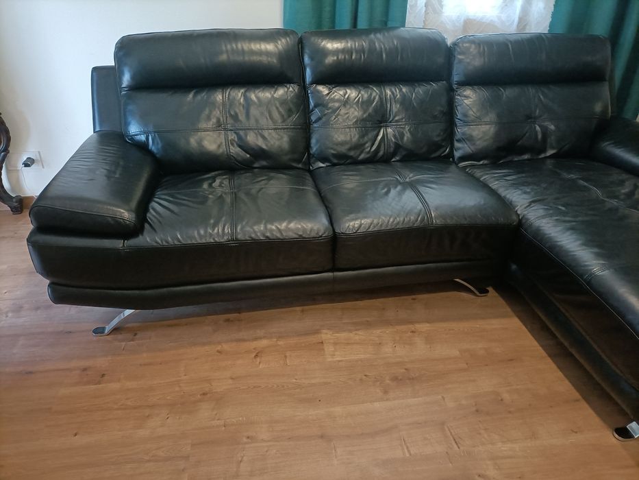 Sofá em Pele Chaise longe