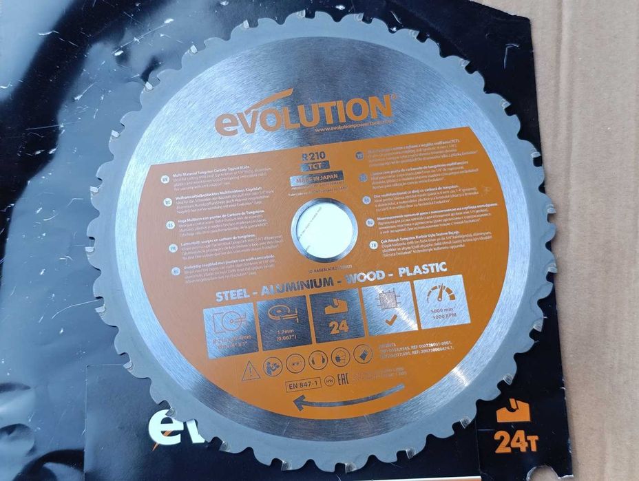 Tarcza piła TCT wielozadaniowa Evolution RAGE 210 RAGEBLADE210MULTI