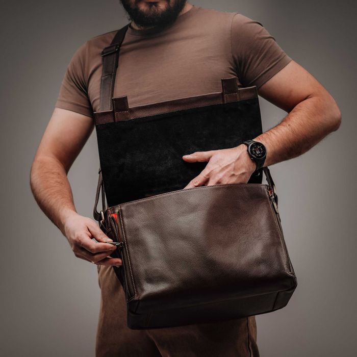 Мужской кожаный портфель / Портфель шкіряний класичний VS154