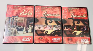Najsłynniejsze opery świata na dvd Carmen Traviata Aida