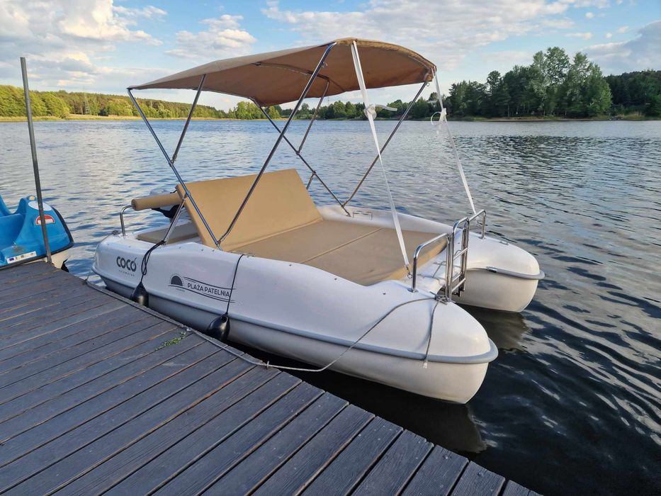 Łódź elektryczna, katamaran z silnikiem elektrycznym. NOWOŚĆ!