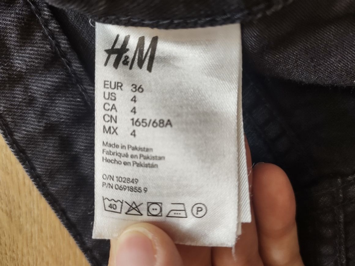 Czarna spódnica mini h&m jeans