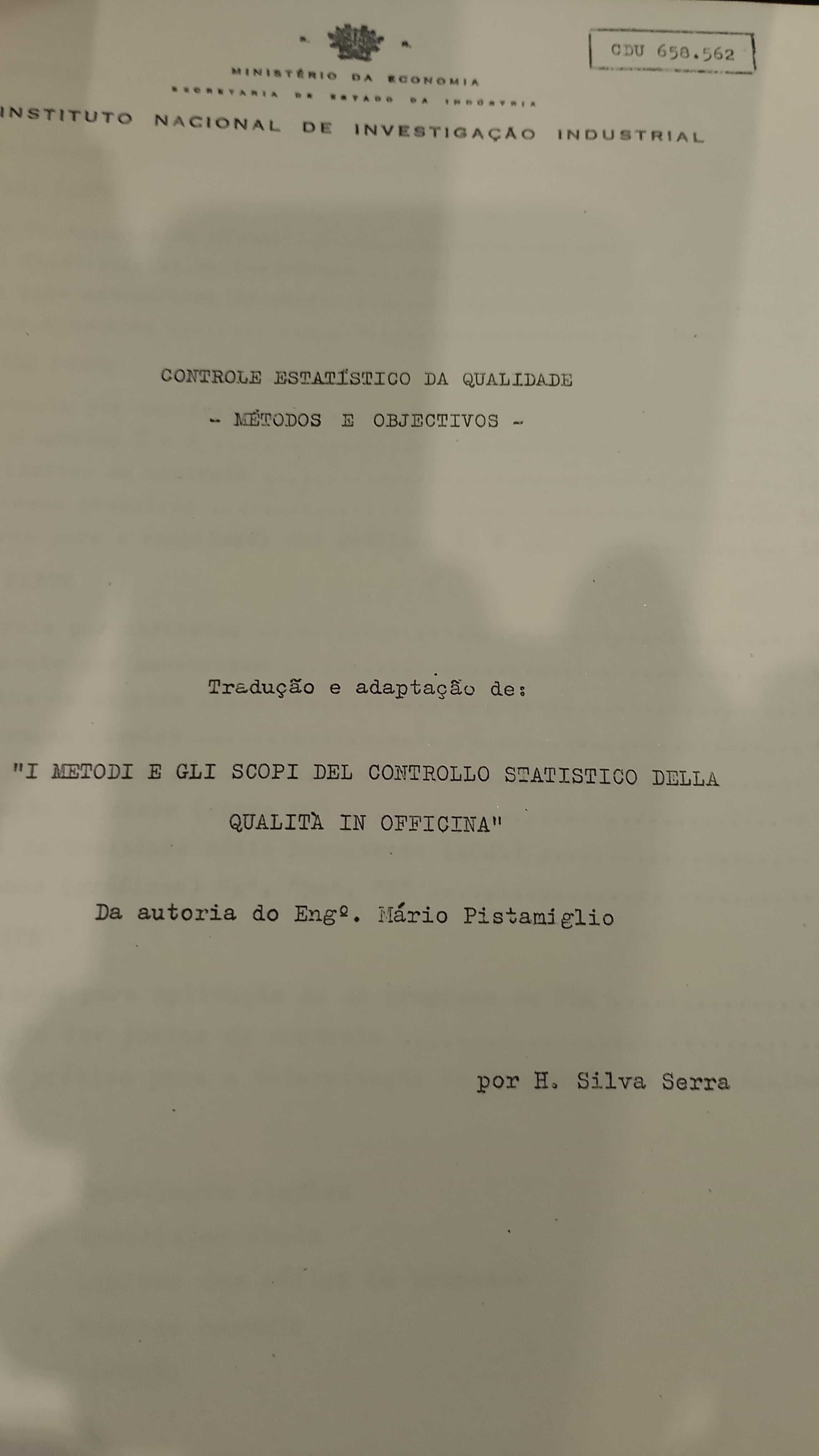 Métodos e Objectivos nº1 Mário Pistamiglio 1963
