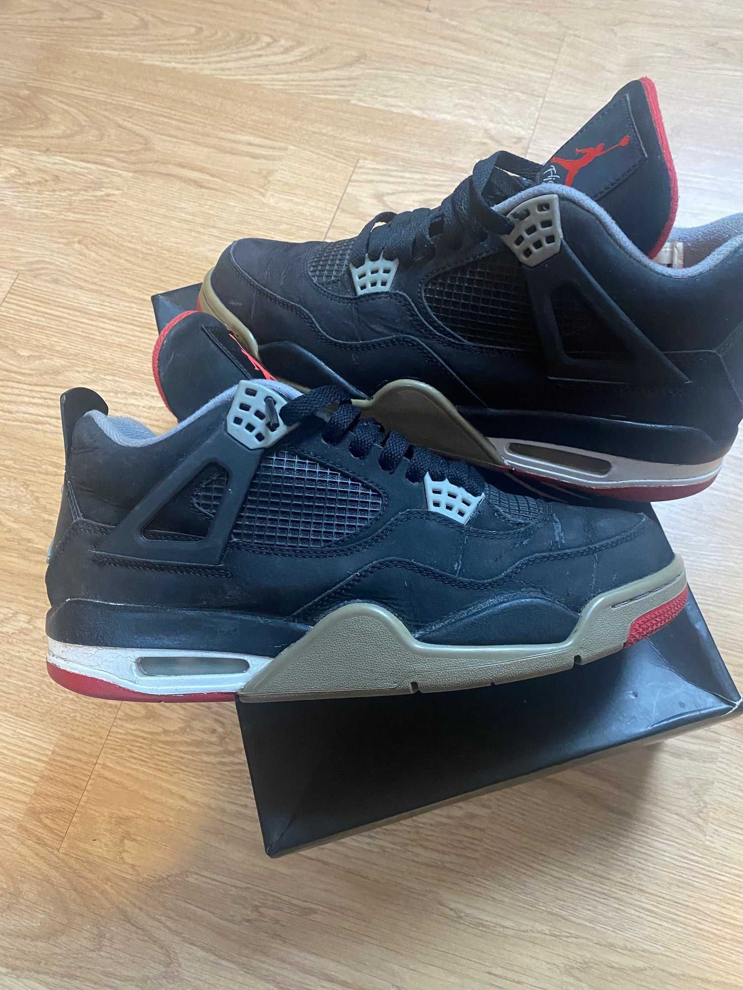 air jordan 4 retro black cement 2012 us10 bred concord space jam