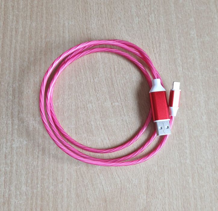 Kabel USB A - USB lightning (efekt ruchomego światła)