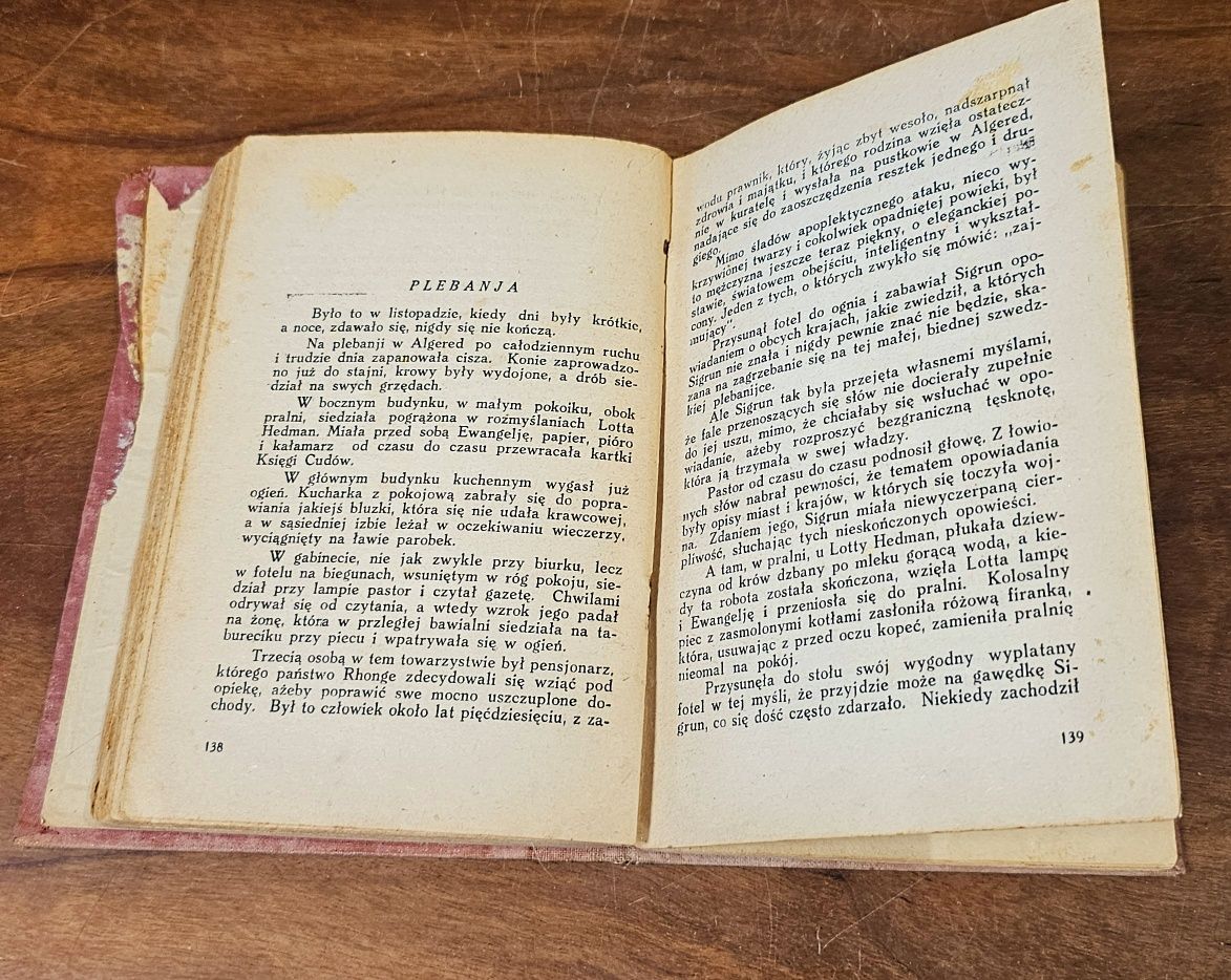 Przedwojenna Książka - Wyrzutek, Selma Lagerlof, 1925r.