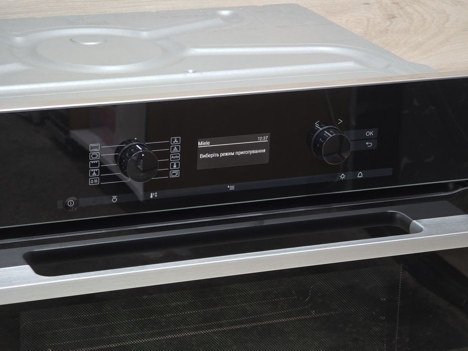 Обсиданова Духовка Miele™️ H6360 Пар Укр.мова Топ.стан Салазки