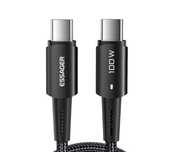 Kabel Szybkiego ładowania PD100W Typ C/Typ C 100cm LED kod 2123