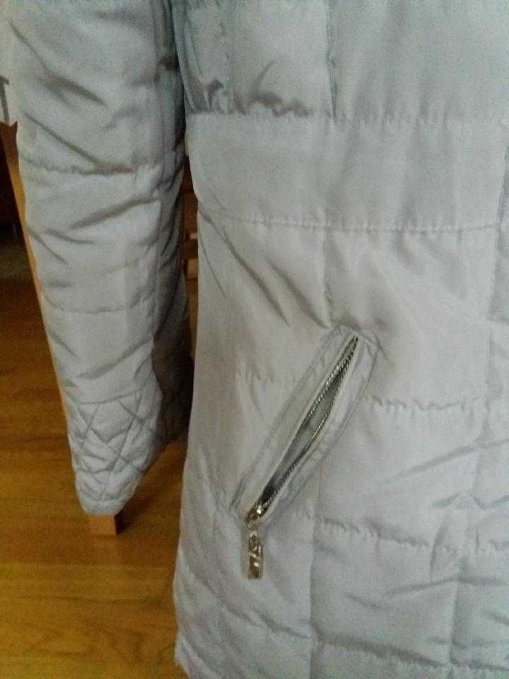 kurtka damska jasna szara S z kapturem Moodo