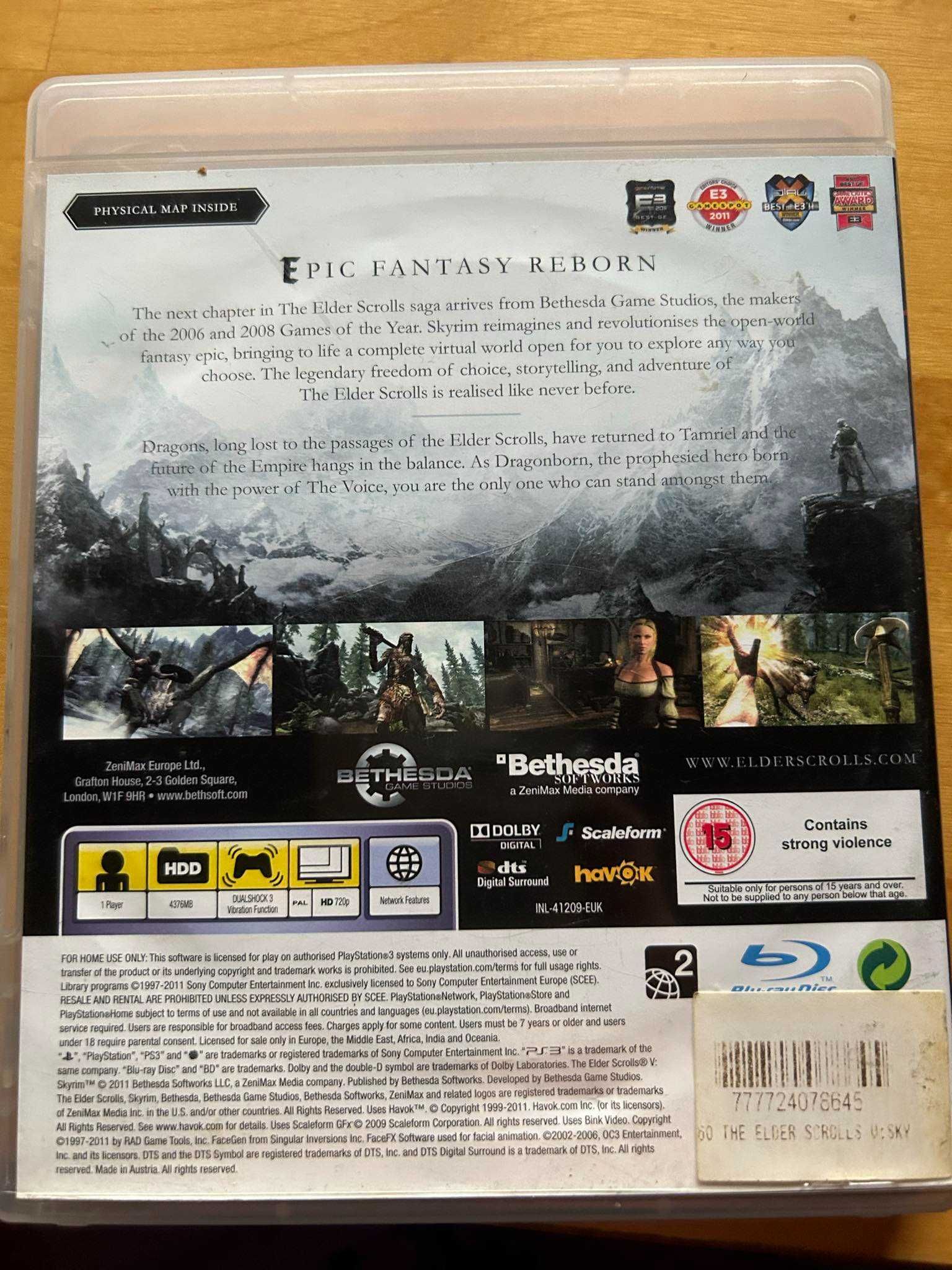 Płyta Skyrim The Elder Scrolls V PS3 używana