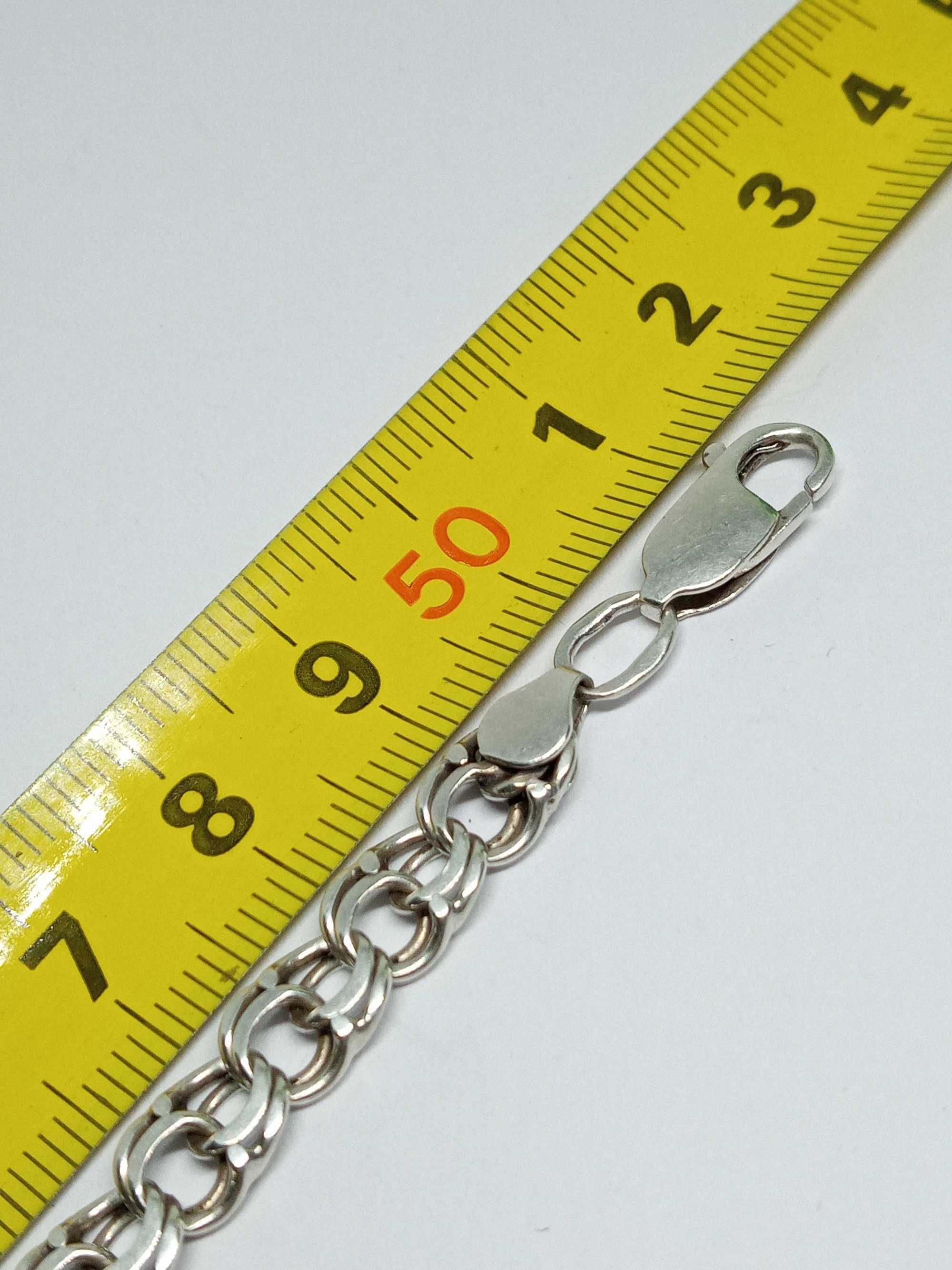 Lombardowski. Srebrny łańcuszek pr.925 21,77g dł.51,5cm Garibaldi BDB