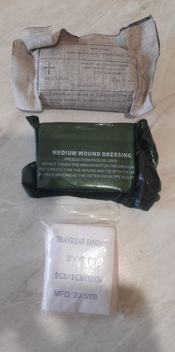 Индивидуальная аптечка, перевязочные материалы