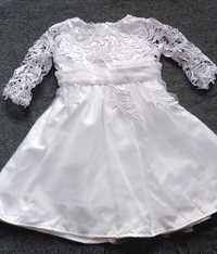 elegancka sukienka dla dziewczynki/dziecka chrzest/ślub + butki