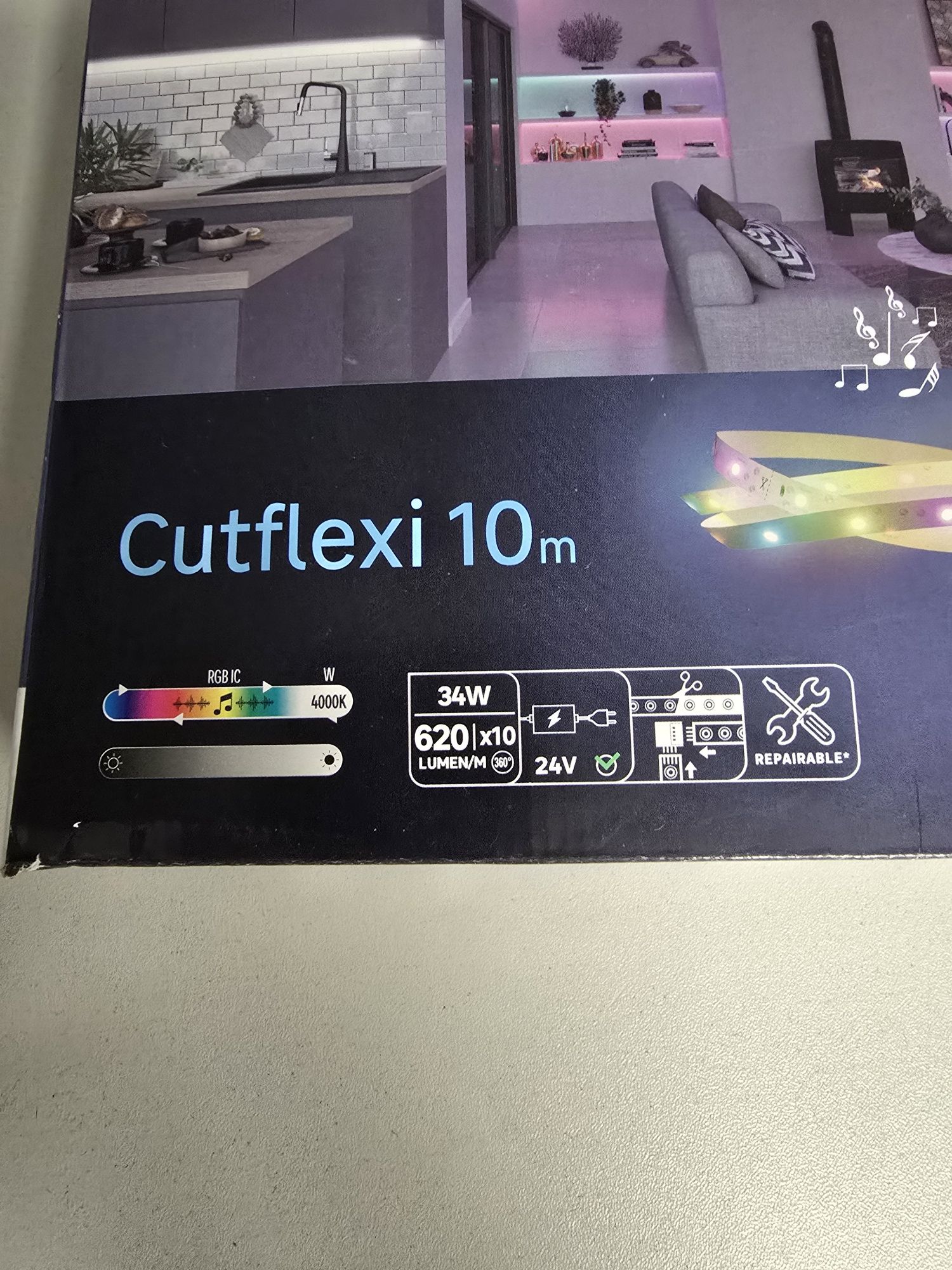 Taśma LED Cutflexi 10 m IP20 Inspire RGB pilot
