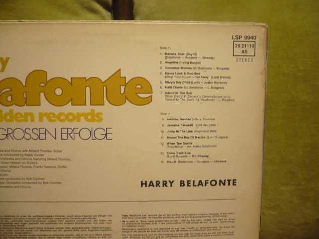 Wyprzedaż winyli Harry Belafonte. 5 LP plus gratis.