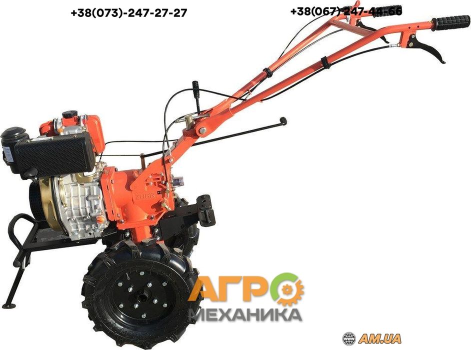 Мотоблок Зубр HT-105 Плюс (6 к.с. дизель)! Колеса 10" + фреза!